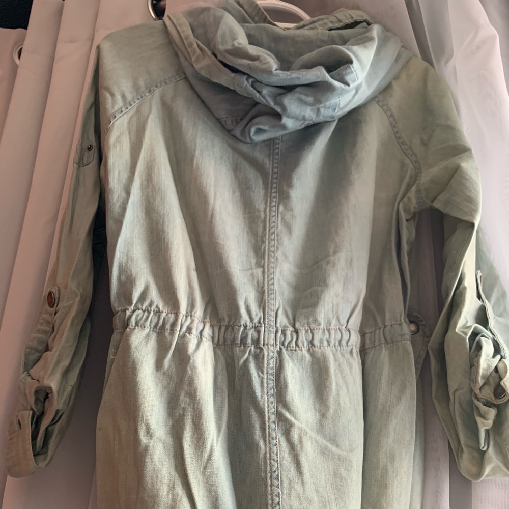 Drawstring waist denim jacket - Picture 5 of 5